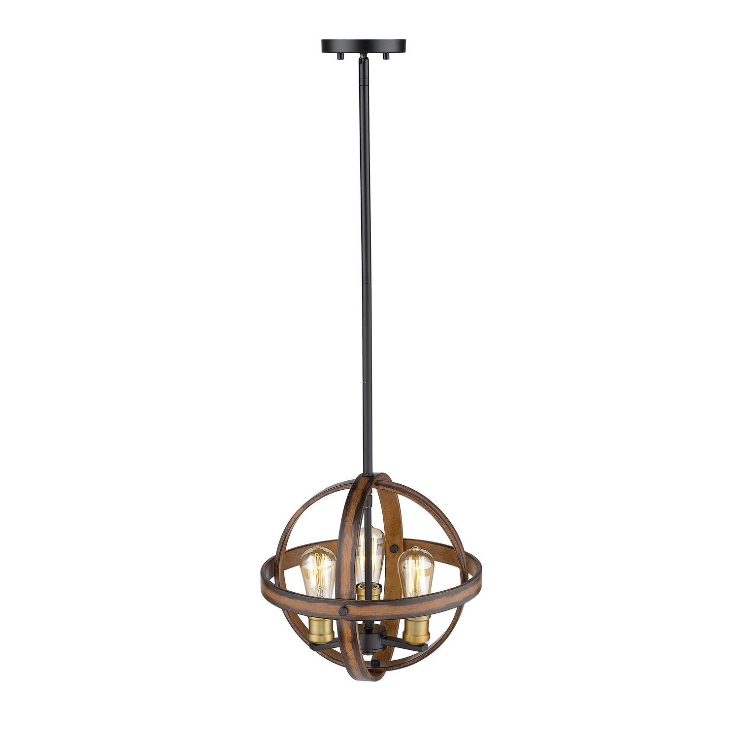 Z-Lite - 472B14-RM - Three Light Pendant - Kirkland - Rustic Mahogany