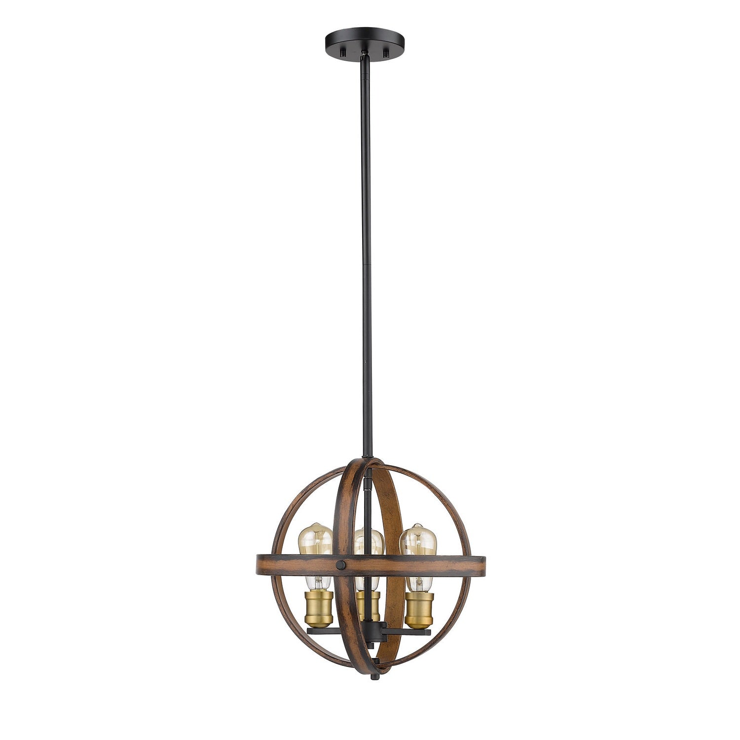 Z-Lite - 472B14-RM - Three Light Pendant - Kirkland - Rustic Mahogany