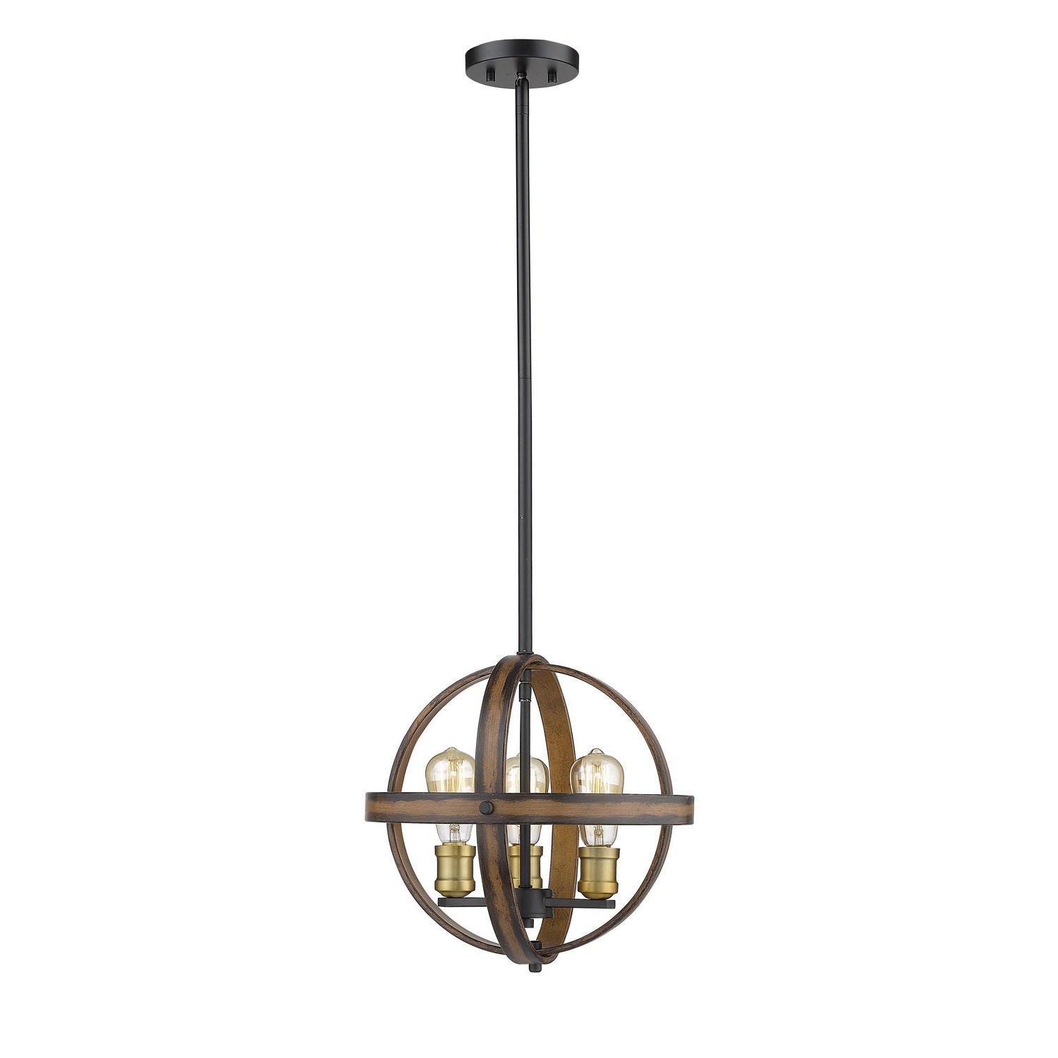 Z-Lite - 472B14-RM - Three Light Pendant - Kirkland - Rustic Mahogany