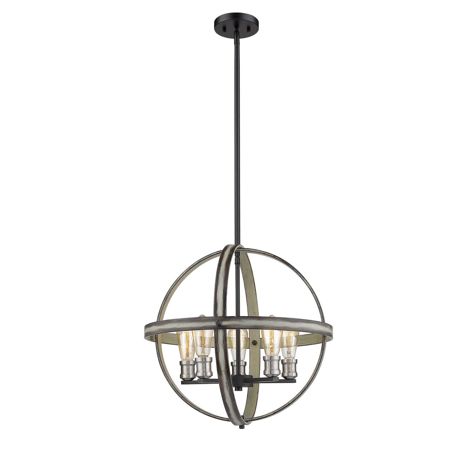 Z-Lite - 472B20-ABB - Five Light Chandelier - Kirkland - Ashen Barnboard