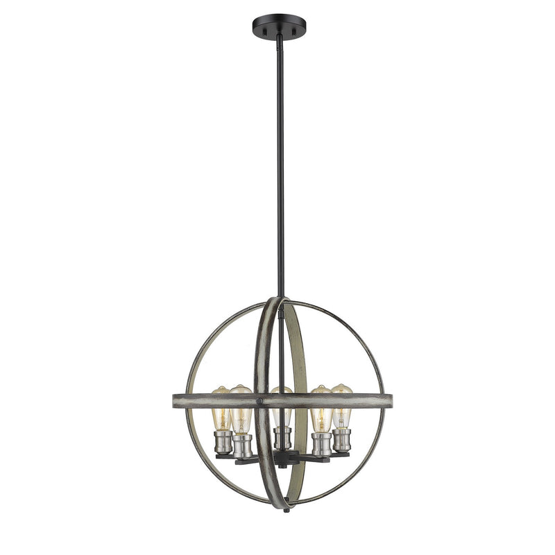 Z-Lite - 472B20-ABB - Five Light Chandelier - Kirkland - Ashen Barnboard