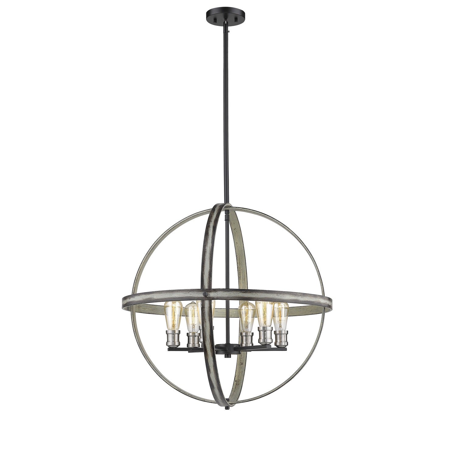 Z-Lite - 472B26-ABB - Six Light Chandelier - Kirkland - Ashen Barnboard