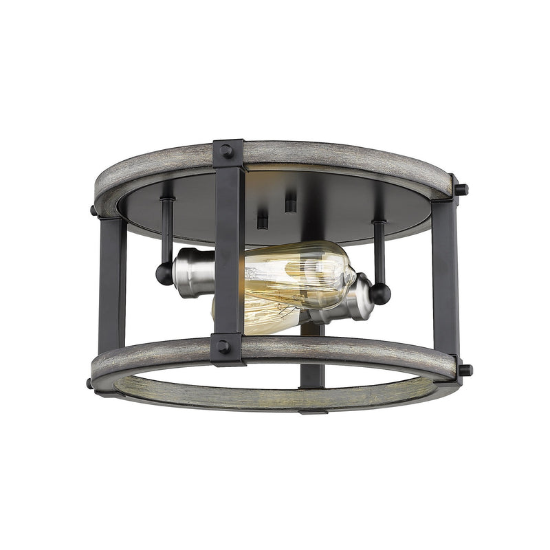 Z-Lite - 472F2R-ABB - Two Light Flush Mount - Kirkland - Ashen Barnboard