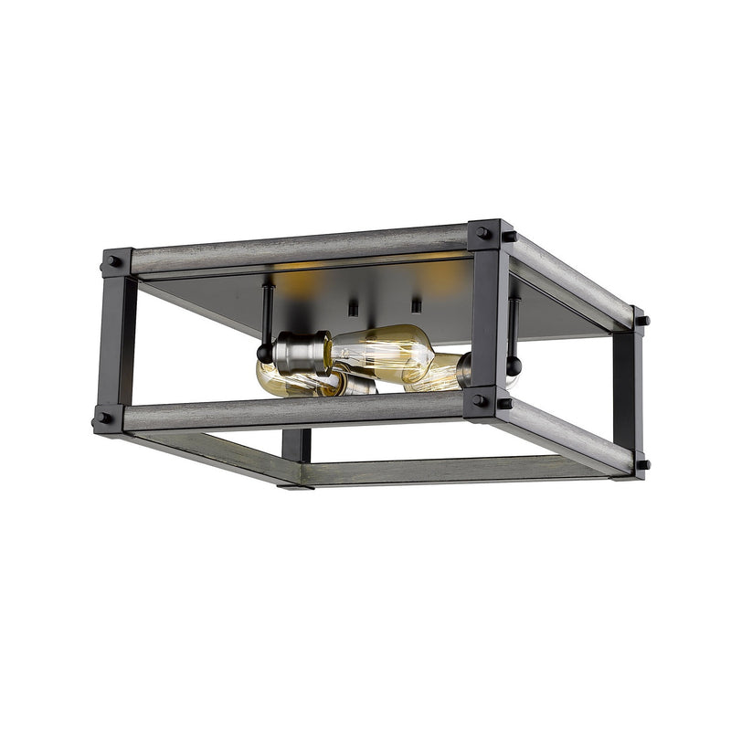 Z-Lite - 472F3S-ABB - Three Light Flush Mount - Kirkland - Ashen Barnboard