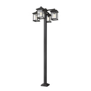 Z-Lite - 531-4-536P-BK - Four Light Outdoor Post Mounted Fixture - Portland - Black