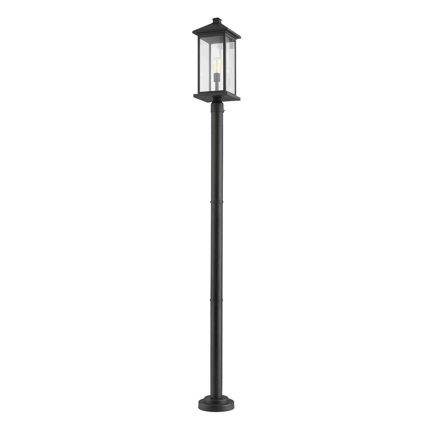 Z-Lite - 531PHBXLR-567P-BK - One Light Outdoor Post Mounted Fixture - Portland - Black