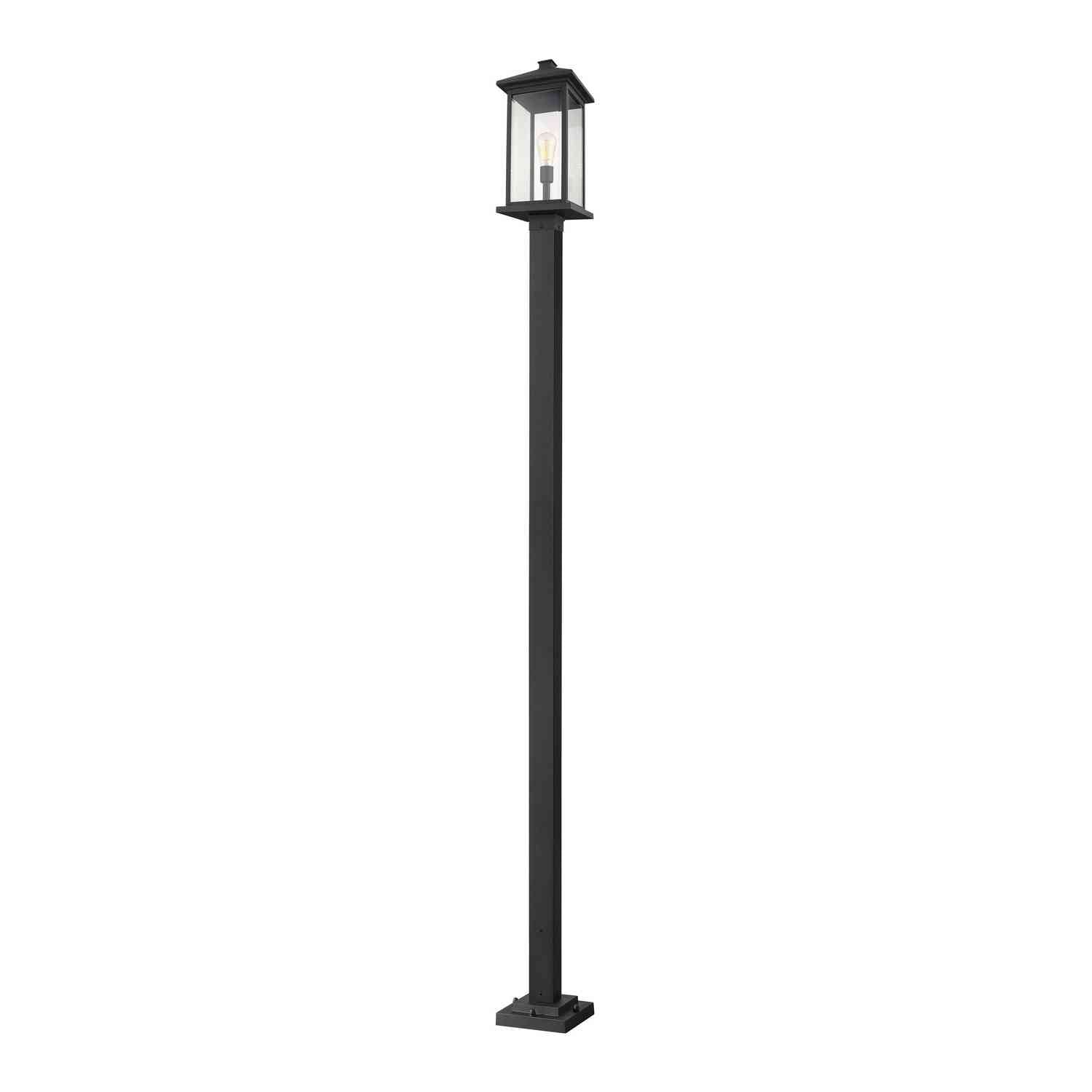 Z-Lite - 531PHBXLS-536P-BK - One Light Outdoor Post Mounted Fixture - Portland - Black