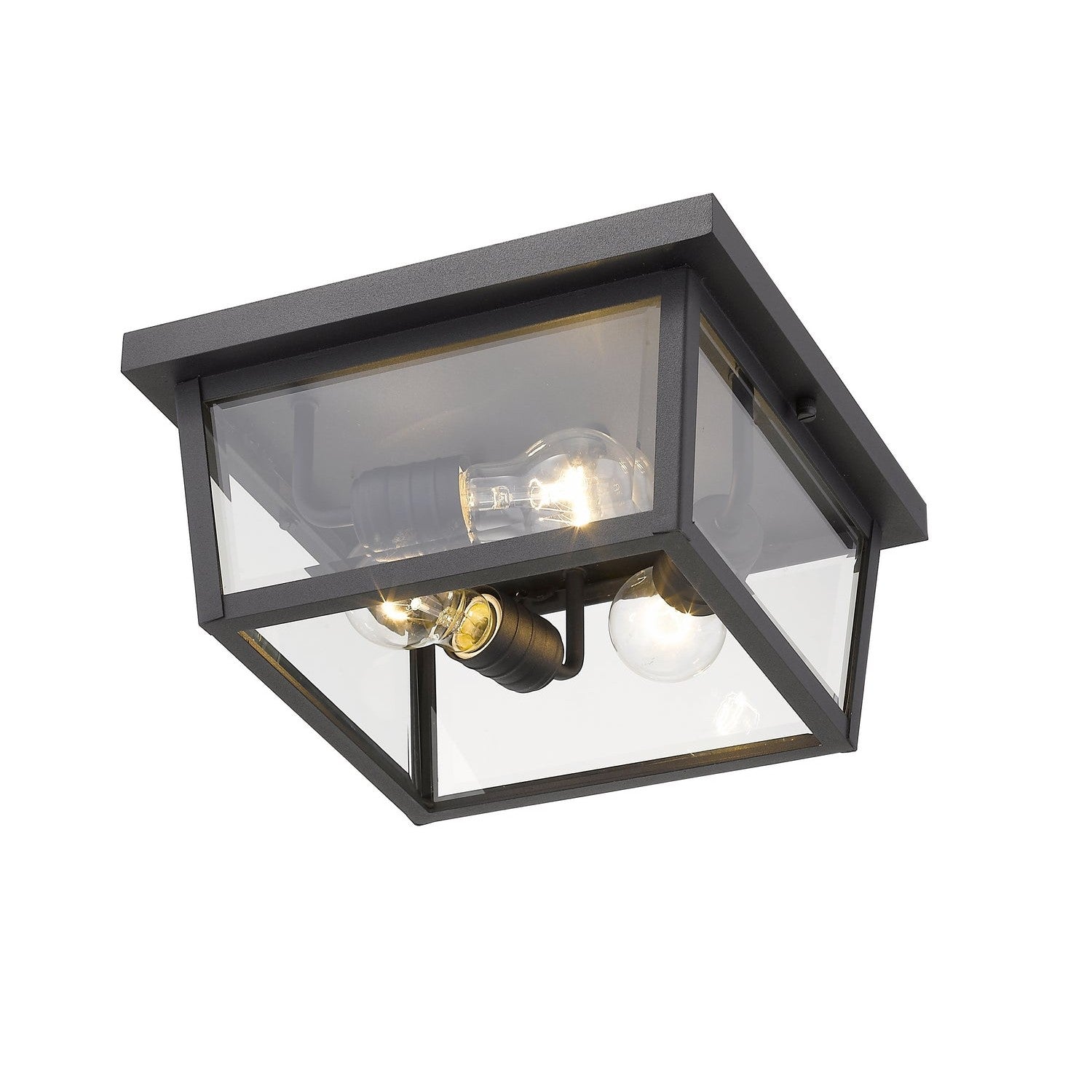 Z-Lite - 568F-BK - Three Light Outdoor Flush Mount - Beacon - Black