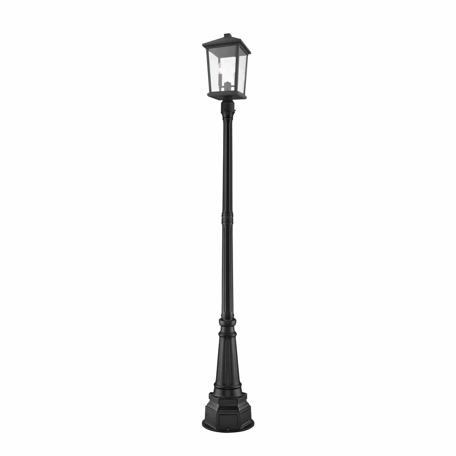 Z-Lite - 568PHBR-564P-BK - Two Light Outdoor Post Mounted Fixture - Beacon - Black