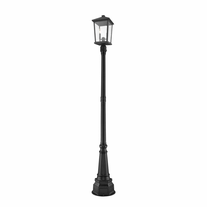 Z-Lite - 568PHBR-564P-BK - Two Light Outdoor Post Mounted Fixture - Beacon - Black