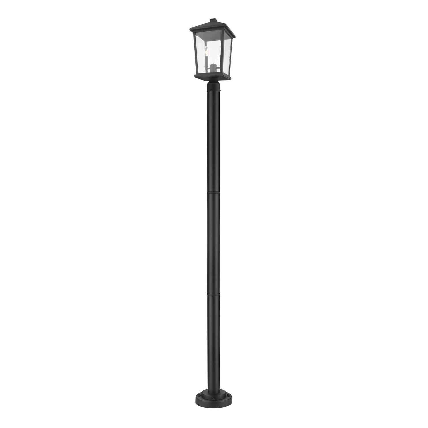 Z-Lite - 568PHBR-567P-BK - Two Light Outdoor Post Mounted Fixture - Beacon - Black