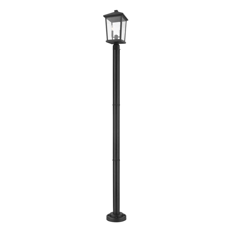 Z-Lite - 568PHBR-567P-BK - Two Light Outdoor Post Mounted Fixture - Beacon - Black