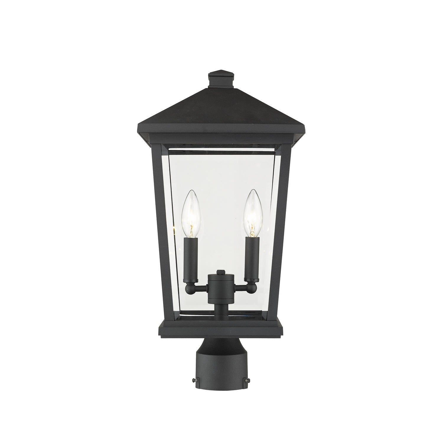 Z-Lite - 568PHBR-BK - Two Light Outdoor Post Mount Fixture - Beacon - Black