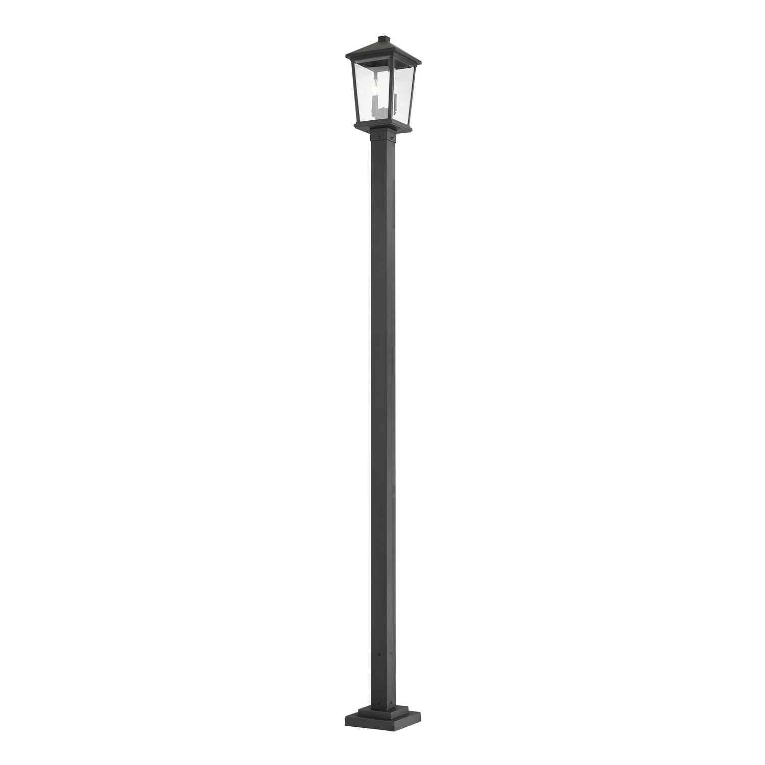 Z-Lite - 568PHBS-536P-BK - Two Light Outdoor Post Mounted Fixture - Beacon - Black