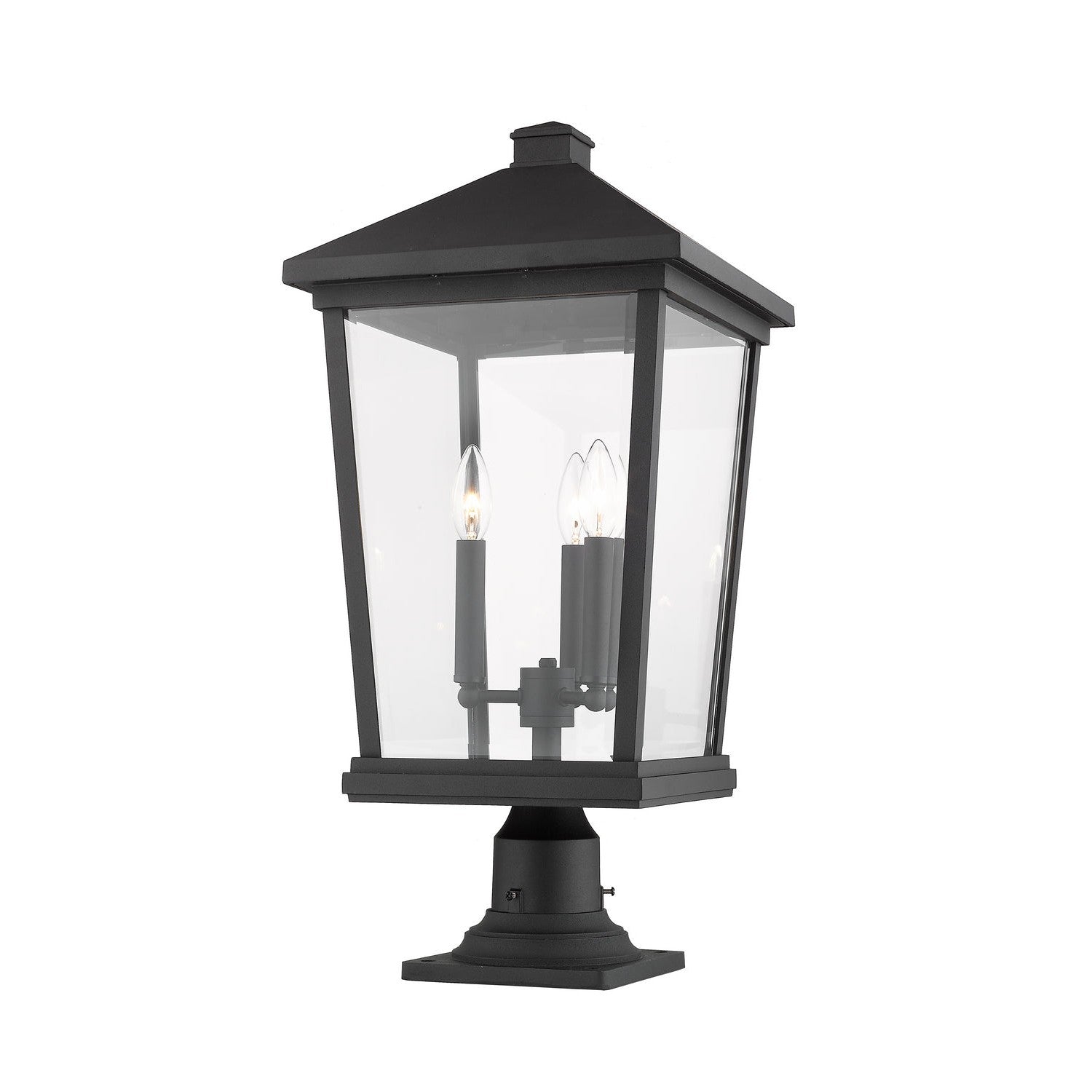 Z-Lite - 568PHXLR-533PM-BK - Three Light Outdoor Pier Mounted Fixture - Beacon - Black