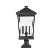 Z-Lite - 568PHXLR-533PM-BK - Three Light Outdoor Pier Mounted Fixture - Beacon - Black