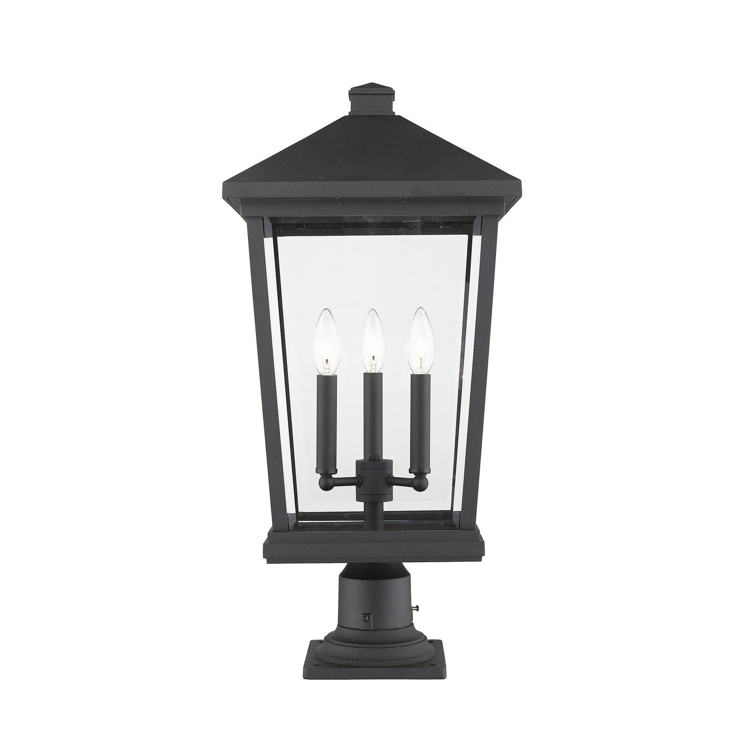 Z-Lite - 568PHXLR-533PM-BK - Three Light Outdoor Pier Mounted Fixture - Beacon - Black