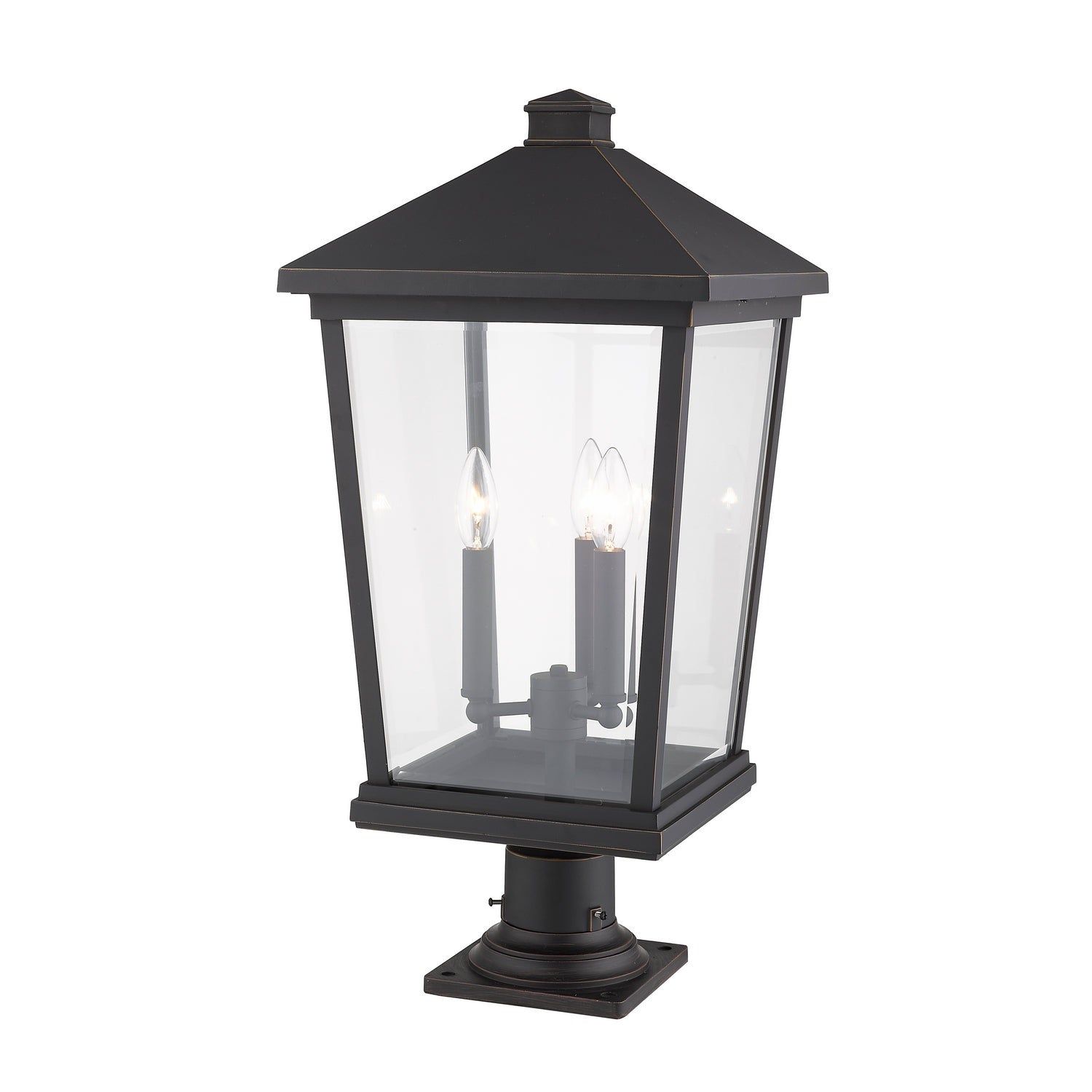 Z-Lite - 568PHXLR-533PM-ORB - Three Light Outdoor Pier Mounted Fixture - Beacon - Oil Rubbed Bronze