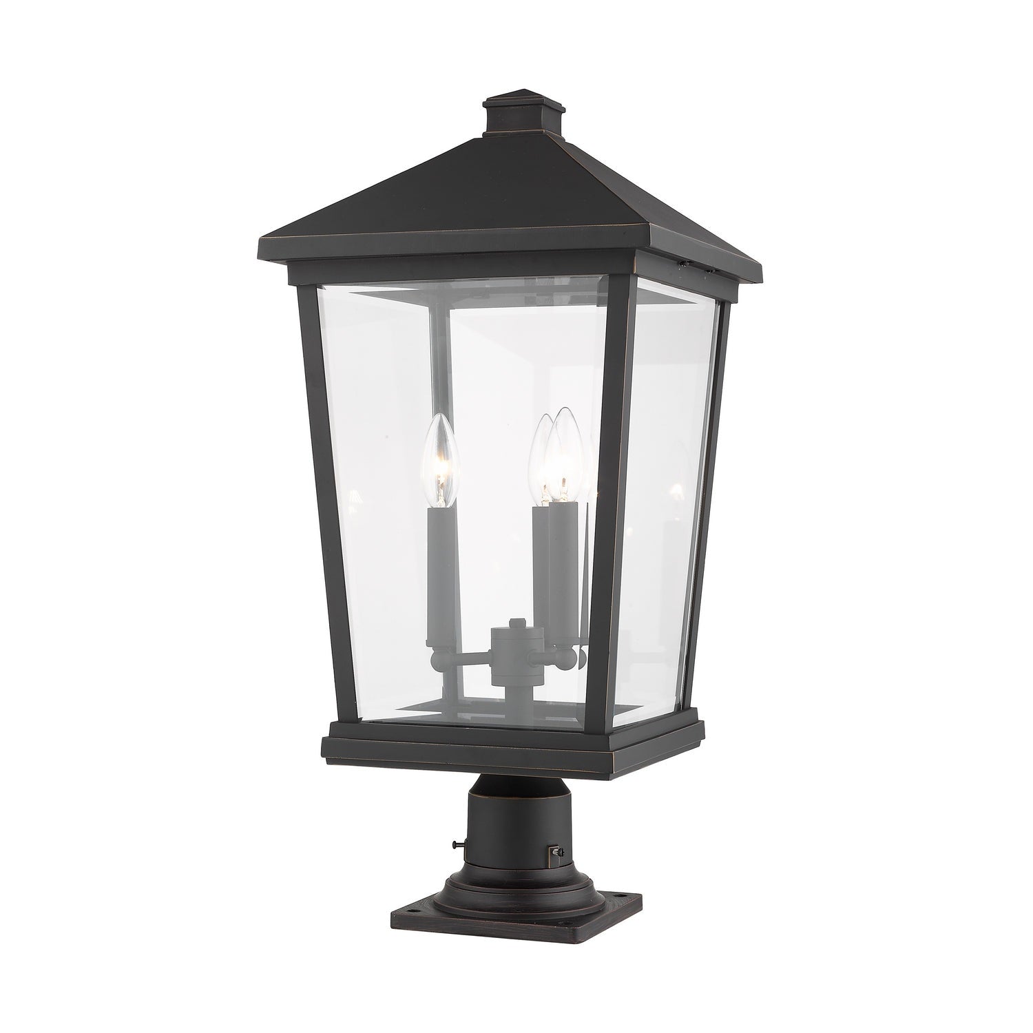 Z-Lite - 568PHXLR-533PM-ORB - Three Light Outdoor Pier Mounted Fixture - Beacon - Oil Rubbed Bronze