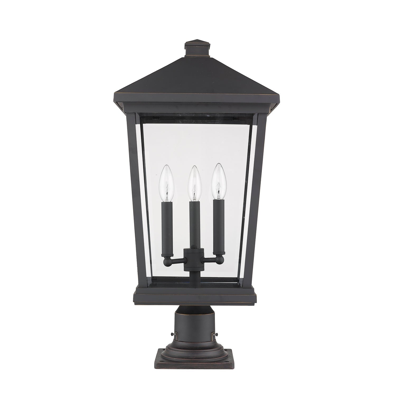 Z-Lite - 568PHXLR-533PM-ORB - Three Light Outdoor Pier Mounted Fixture - Beacon - Oil Rubbed Bronze