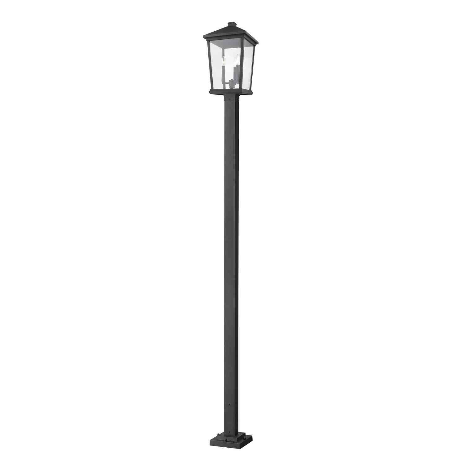 Z-Lite - 568PHXLS-536P-BK - Three Light Outdoor Post Mounted Fixture - Beacon - Black