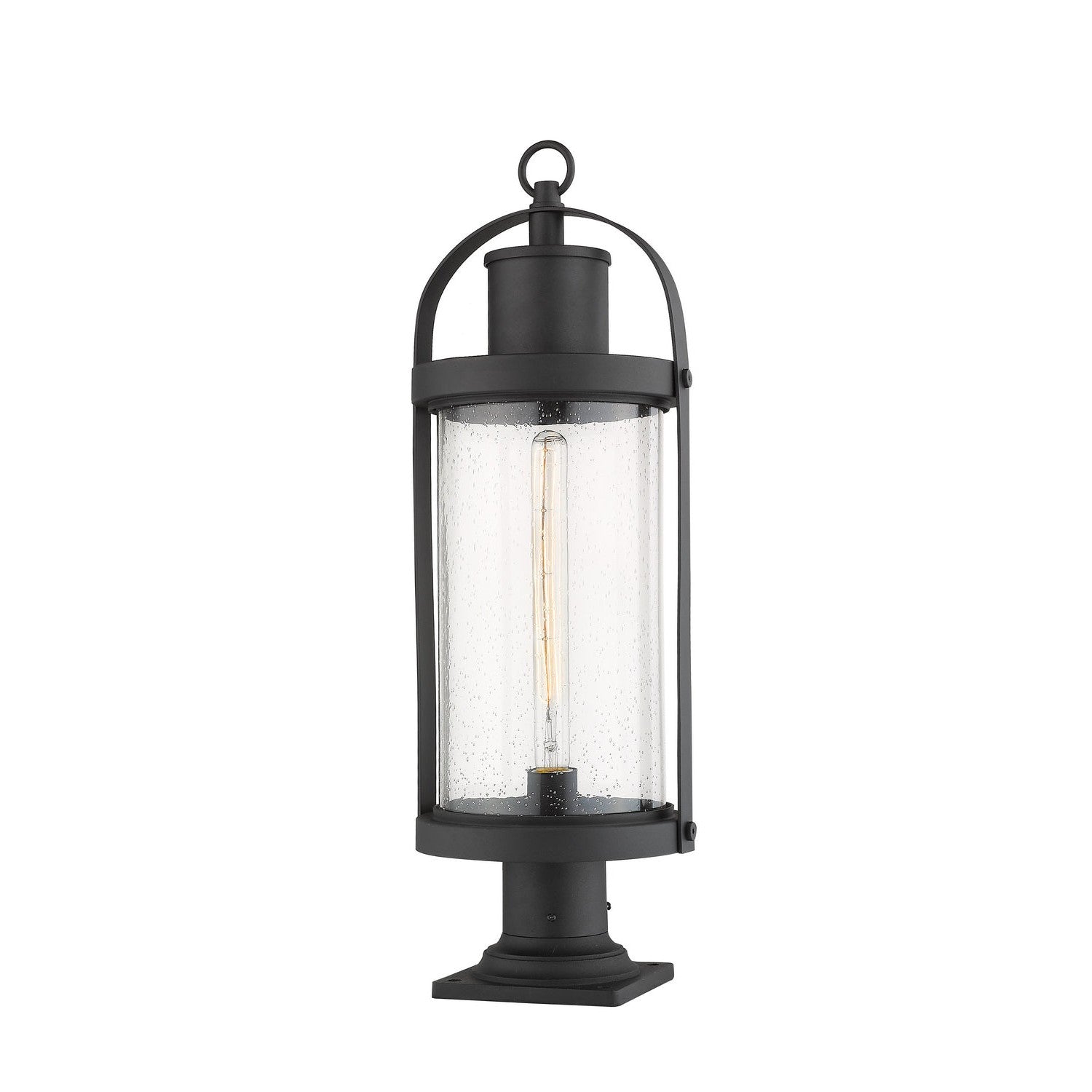 Z-Lite - 569PHB-533PM-BK - One Light Outdoor Pier Mounted Fixture - Roundhouse - Black