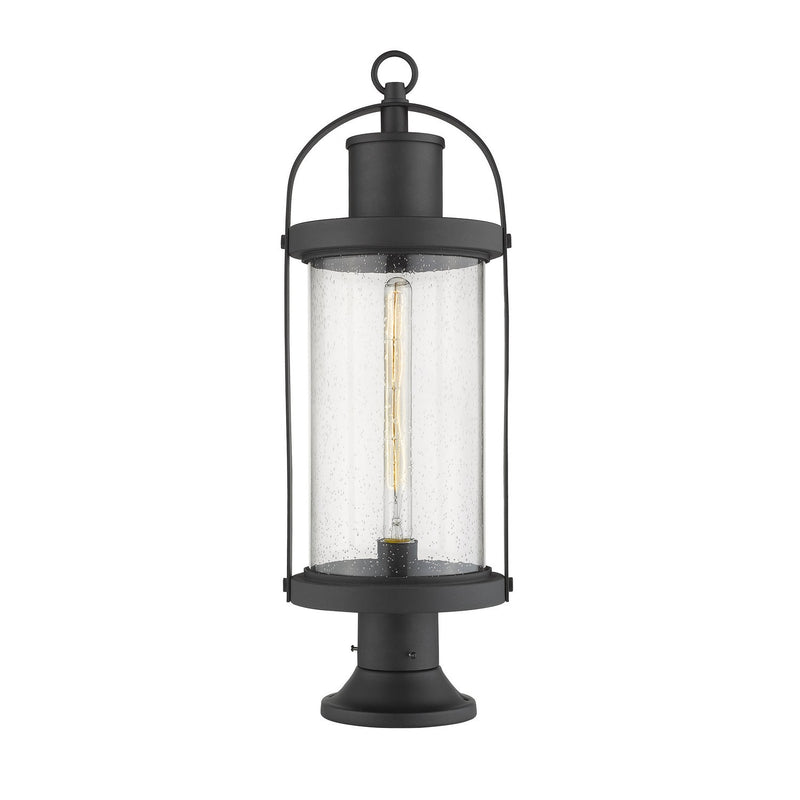 Z-Lite - 569PHB-553PM-BK - One Light Outdoor Pier Mounted Fixture - Roundhouse - Black
