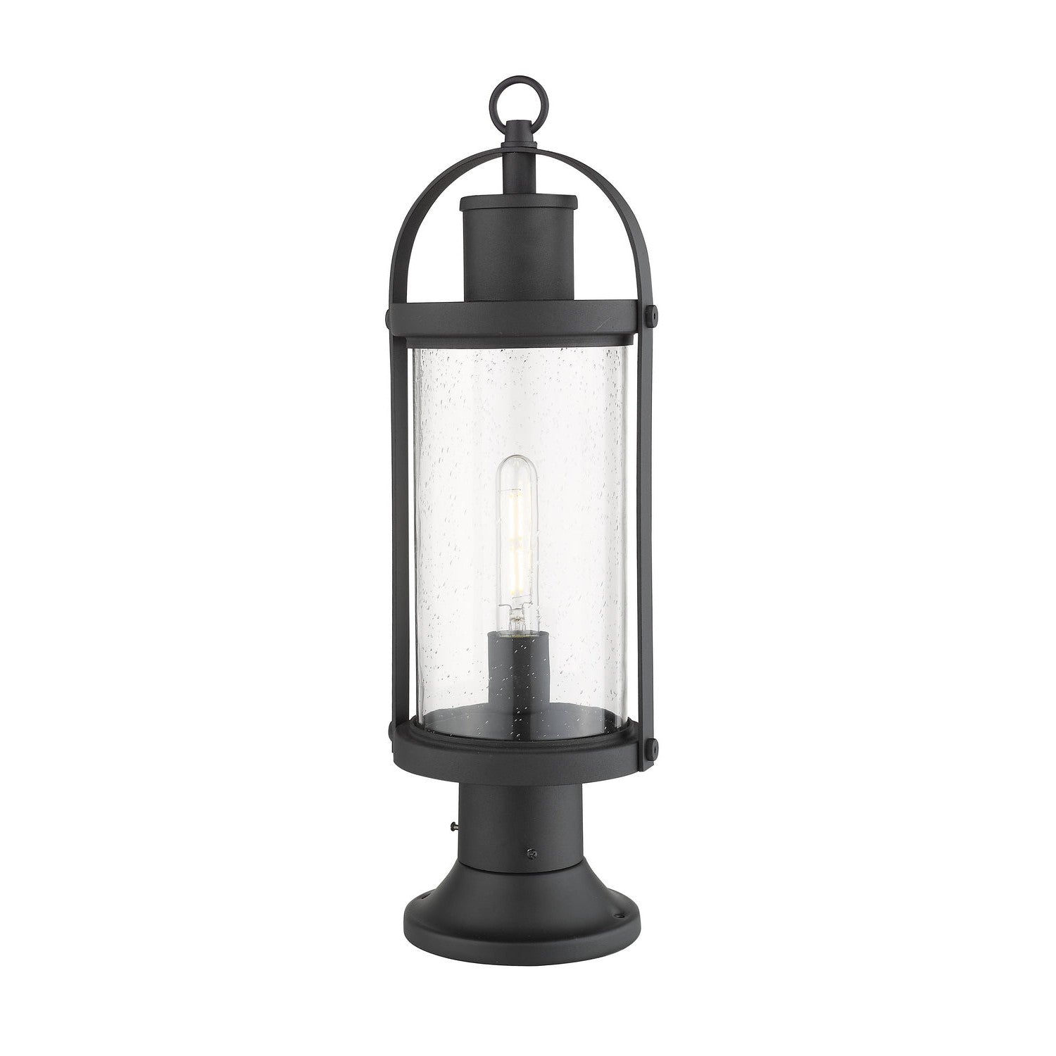 Z-Lite - 569PHM-553PM-BK - One Light Outdoor Pier Mounted Fixture - Roundhouse - Black