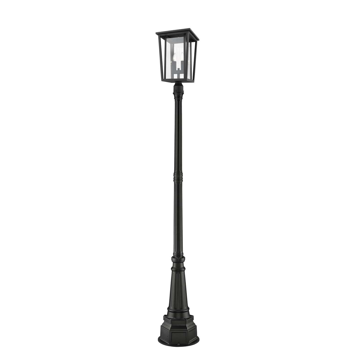 Z-Lite - 571PHBR-564P-BK - Two Light Outdoor Post Mounted Fixture - Seoul - Black