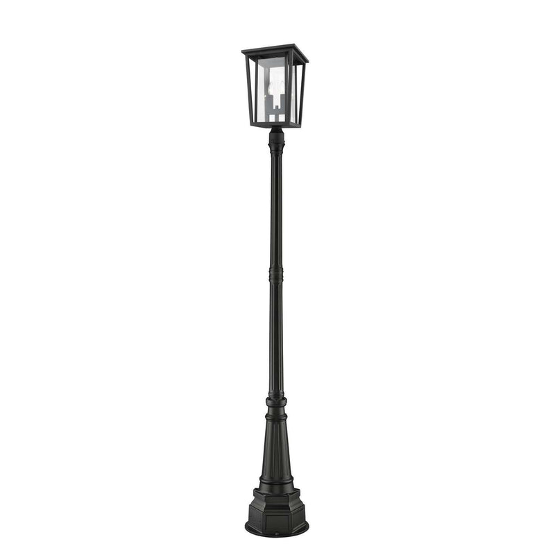 Z-Lite - 571PHBR-564P-BK - Two Light Outdoor Post Mounted Fixture - Seoul - Black