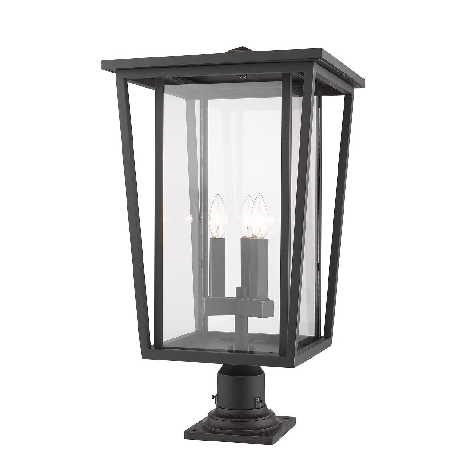 Z-Lite - 571PHXLR-533PM-ORB - Three Light Outdoor Pier Mounted Fixture - Seoul - Oil Rubbed Bronze