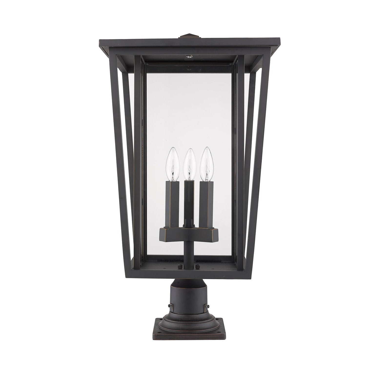 Z-Lite - 571PHXLR-533PM-ORB - Three Light Outdoor Pier Mounted Fixture - Seoul - Oil Rubbed Bronze