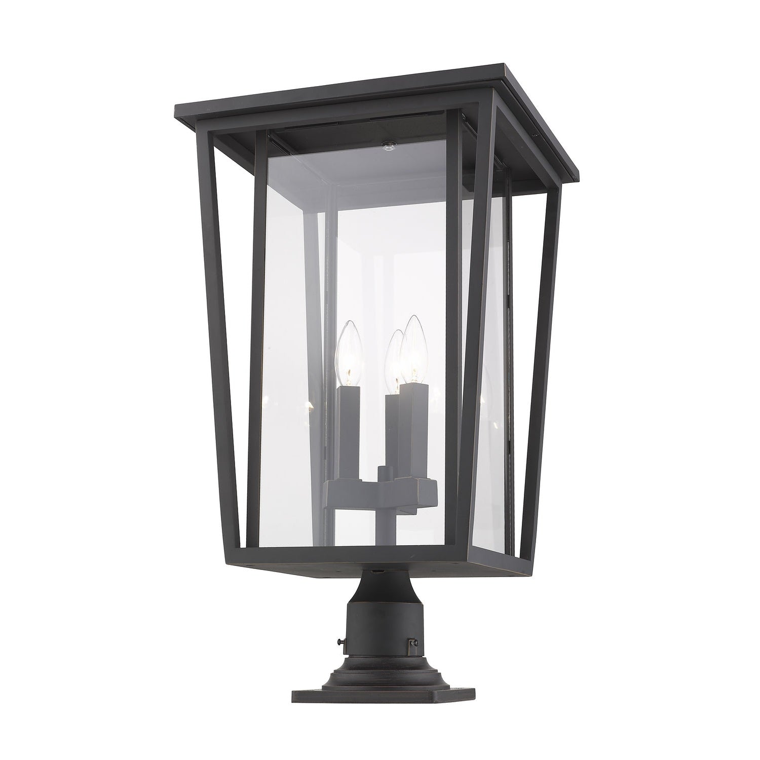 Z-Lite - 571PHXLR-533PM-ORB - Three Light Outdoor Pier Mounted Fixture - Seoul - Oil Rubbed Bronze