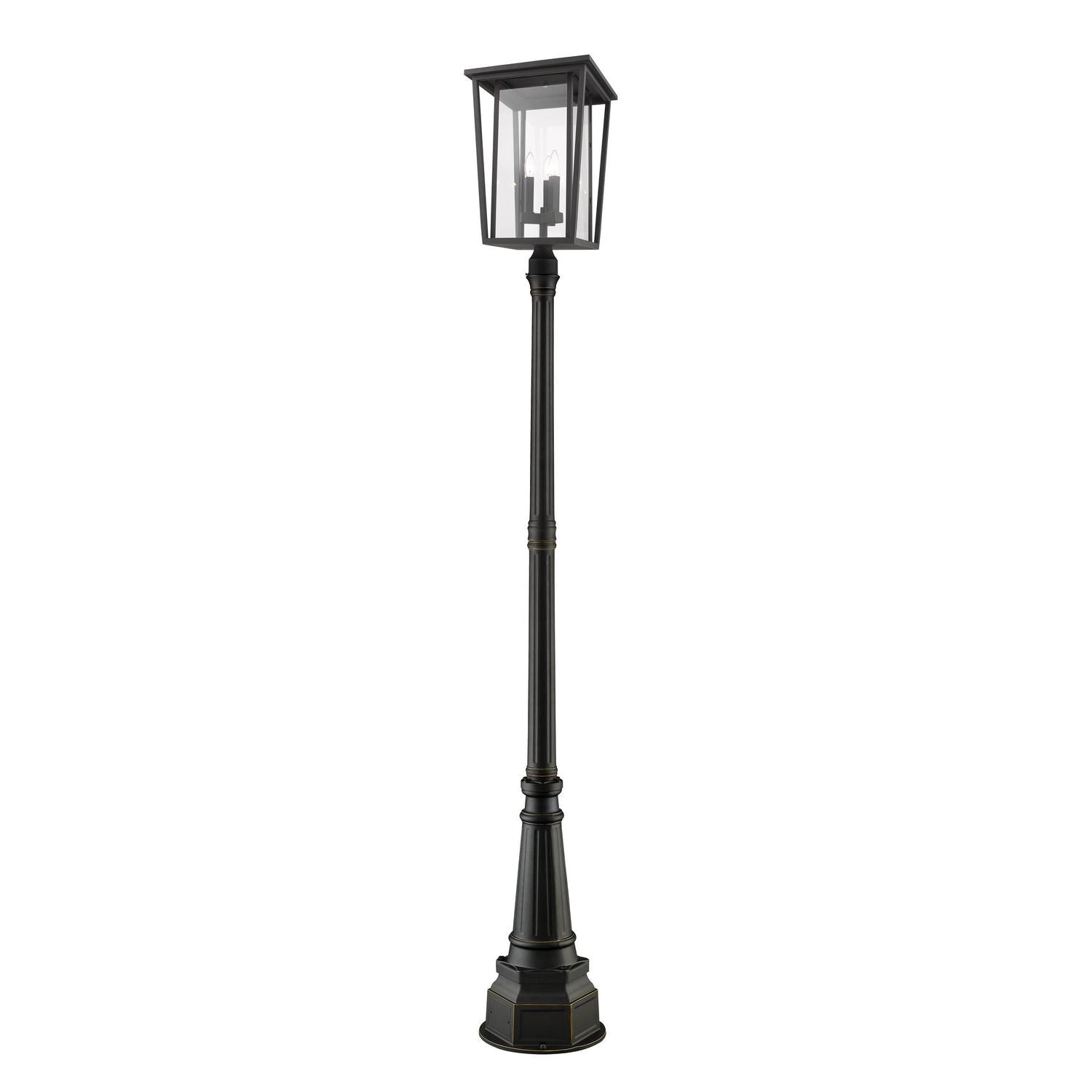 Z-Lite - 571PHXLR-564P-ORB - Three Light Outdoor Post Mounted Fixture - Seoul - Oil Rubbed Bronze