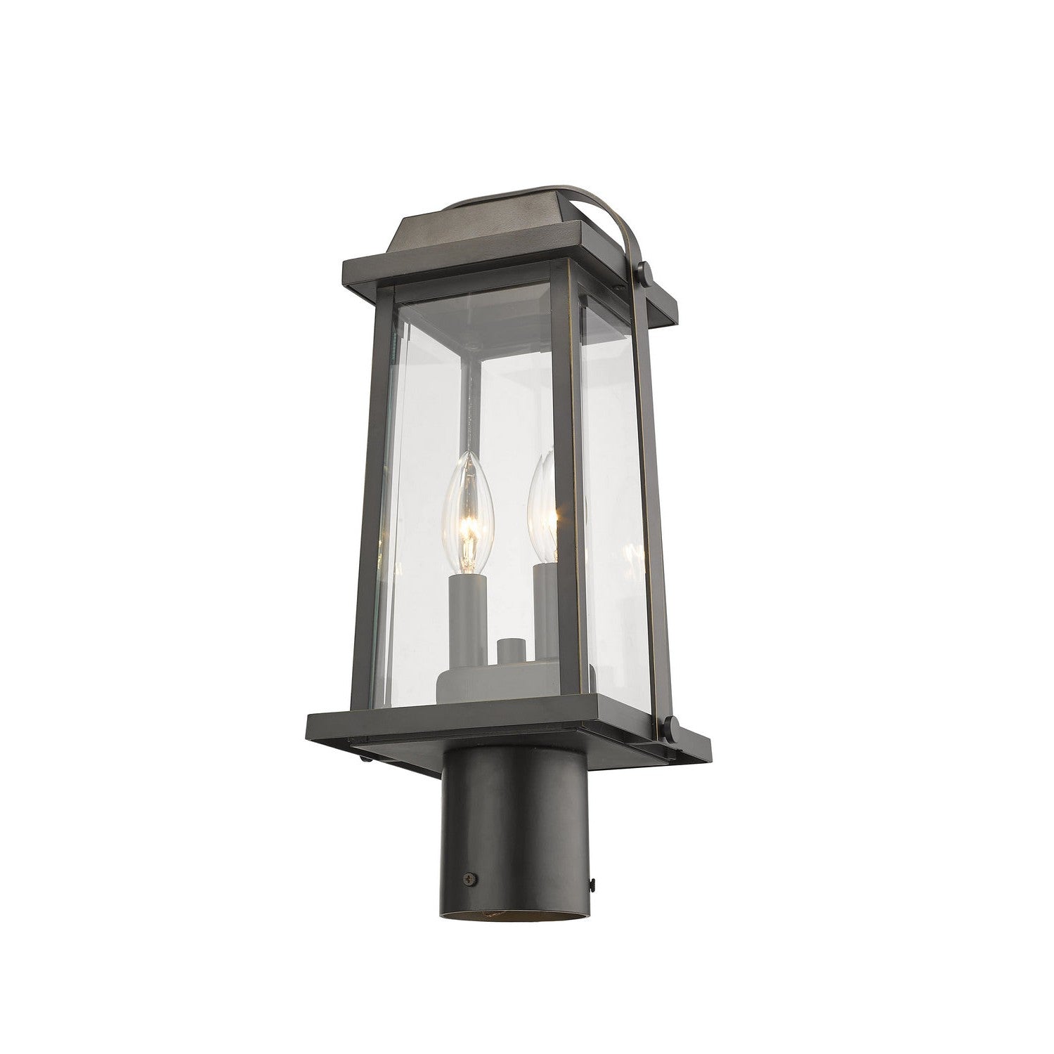Z-Lite - 574PHMR-ORB - Two Light Outdoor Post Mount Fixture - Millworks - Oil Rubbed Bronze