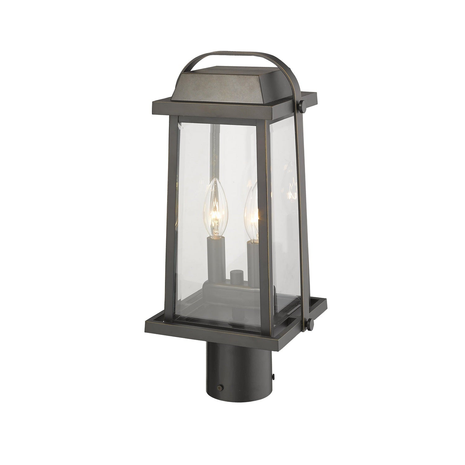 Z-Lite - 574PHMR-ORB - Two Light Outdoor Post Mount Fixture - Millworks - Oil Rubbed Bronze