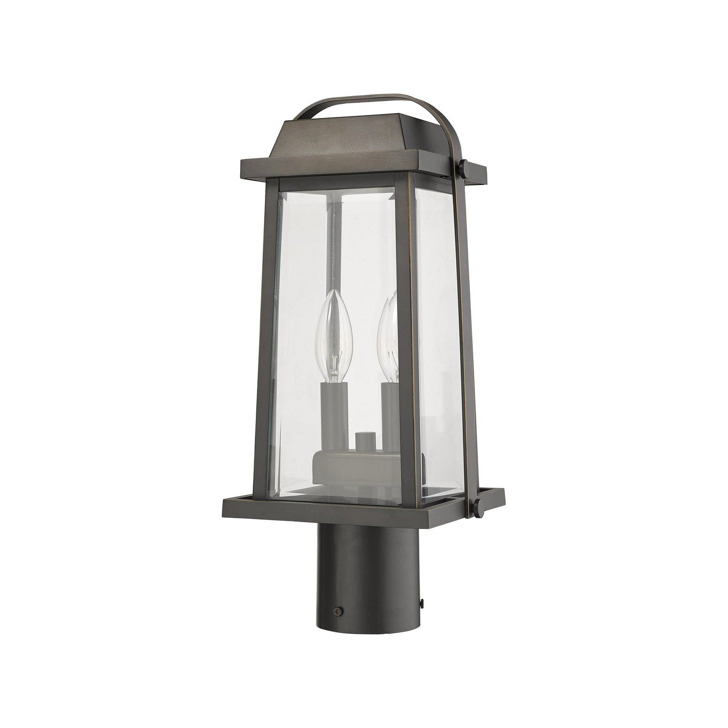 Z-Lite - 574PHMR-ORB - Two Light Outdoor Post Mount Fixture - Millworks - Oil Rubbed Bronze