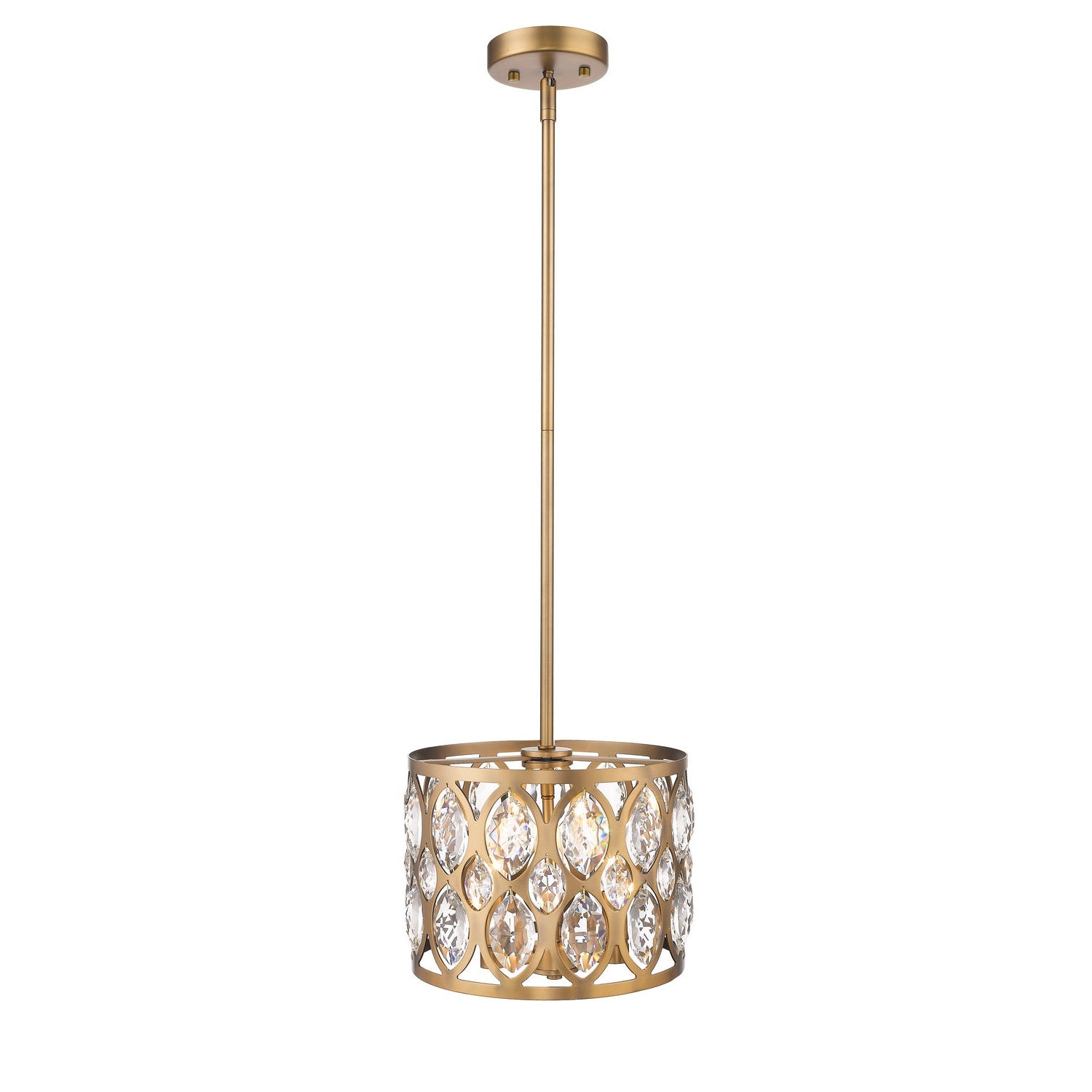 Z-Lite - 6010-12HB - Three Light Chandelier - Dealey - Heirloom Brass