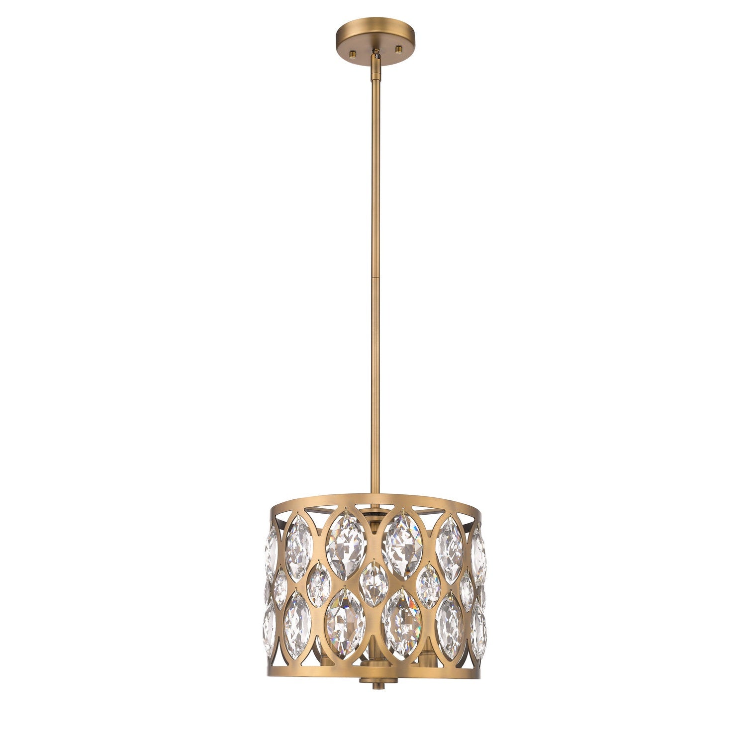 Z-Lite - 6010-12HB - Three Light Chandelier - Dealey - Heirloom Brass