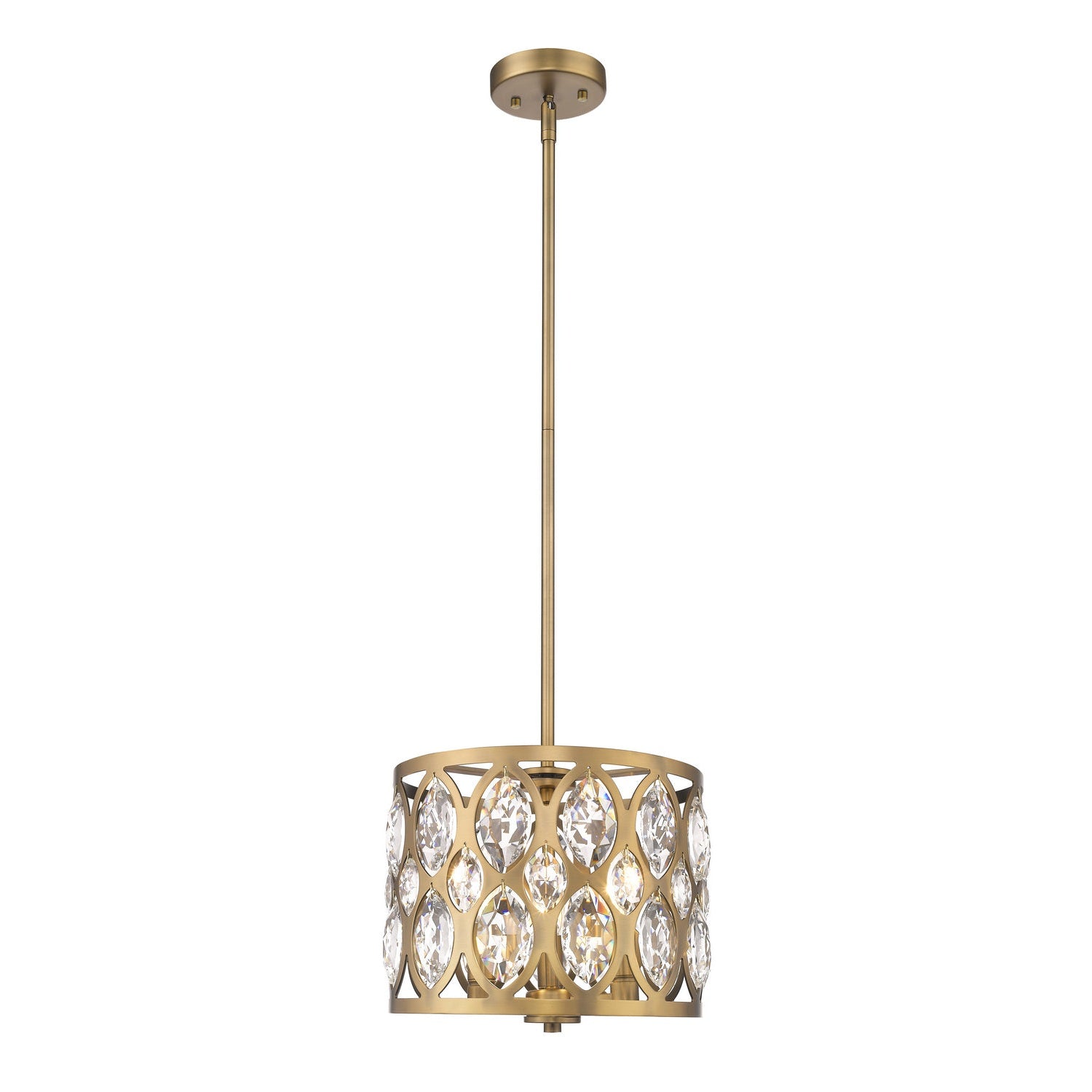 Z-Lite - 6010-12HB - Three Light Chandelier - Dealey - Heirloom Brass