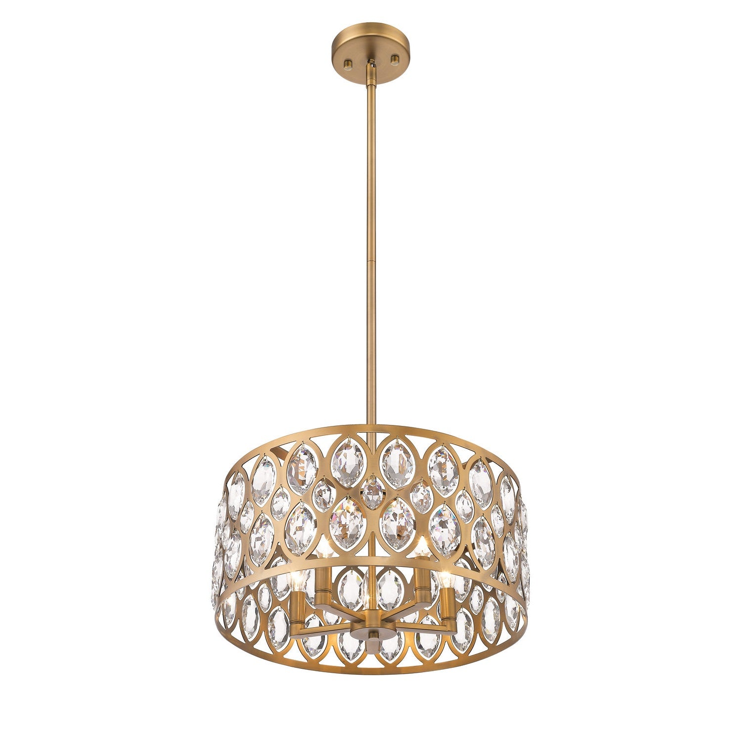 Z-Lite - 6010-20HB - Five Light Chandelier - Dealey - Heirloom Brass