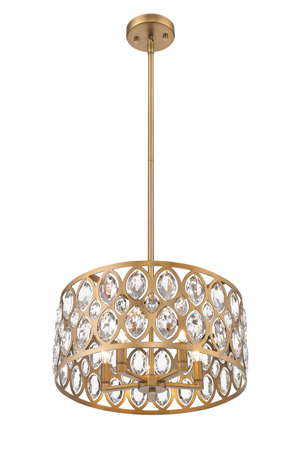 Z-Lite - 6010-20HB - Five Light Chandelier - Dealey - Heirloom Brass