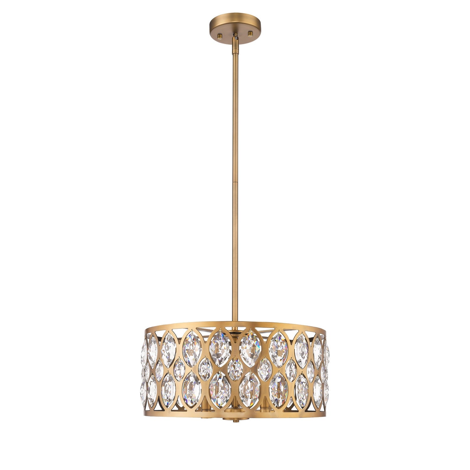 Z-Lite - 6010-20HB - Five Light Chandelier - Dealey - Heirloom Brass