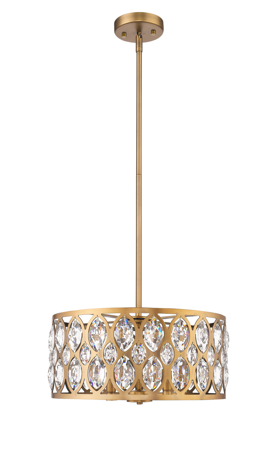 Z-Lite - 6010-20HB - Five Light Chandelier - Dealey - Heirloom Brass