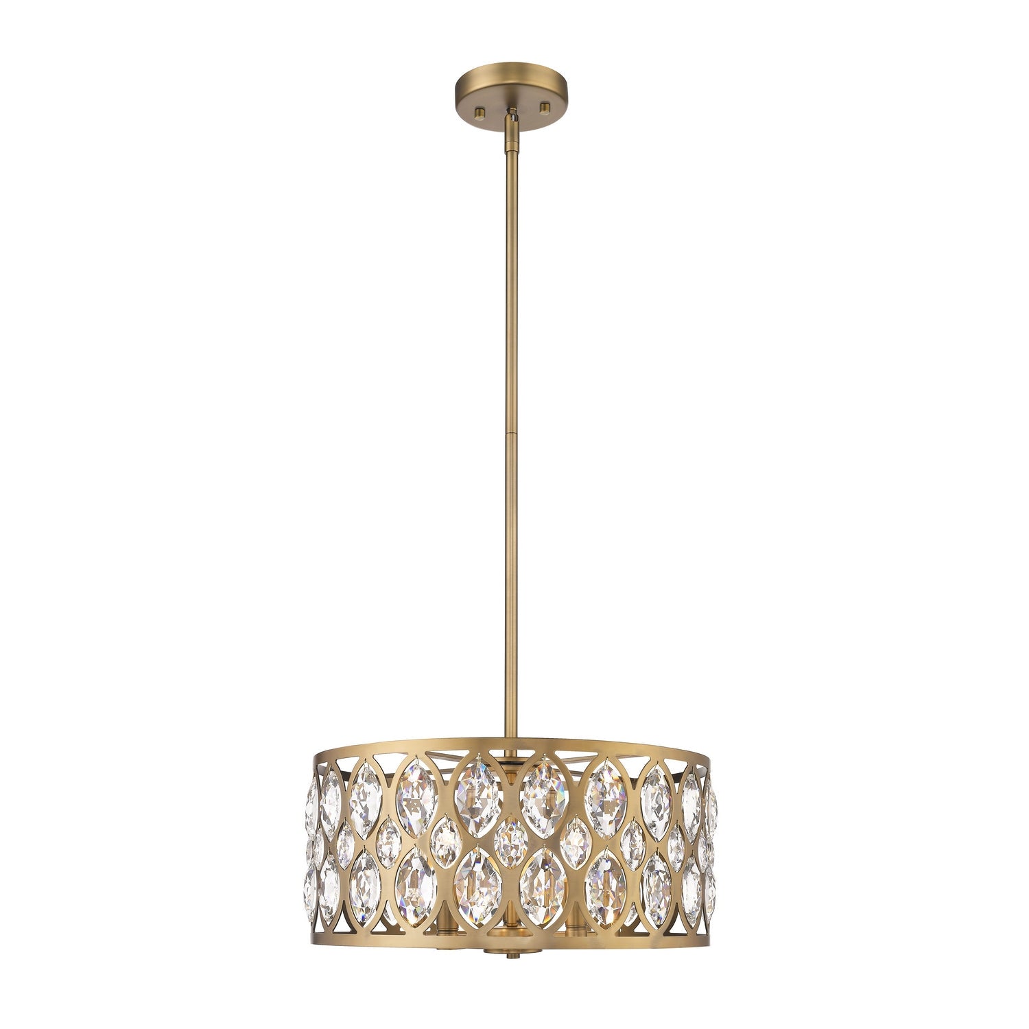 Z-Lite - 6010-20HB - Five Light Chandelier - Dealey - Heirloom Brass