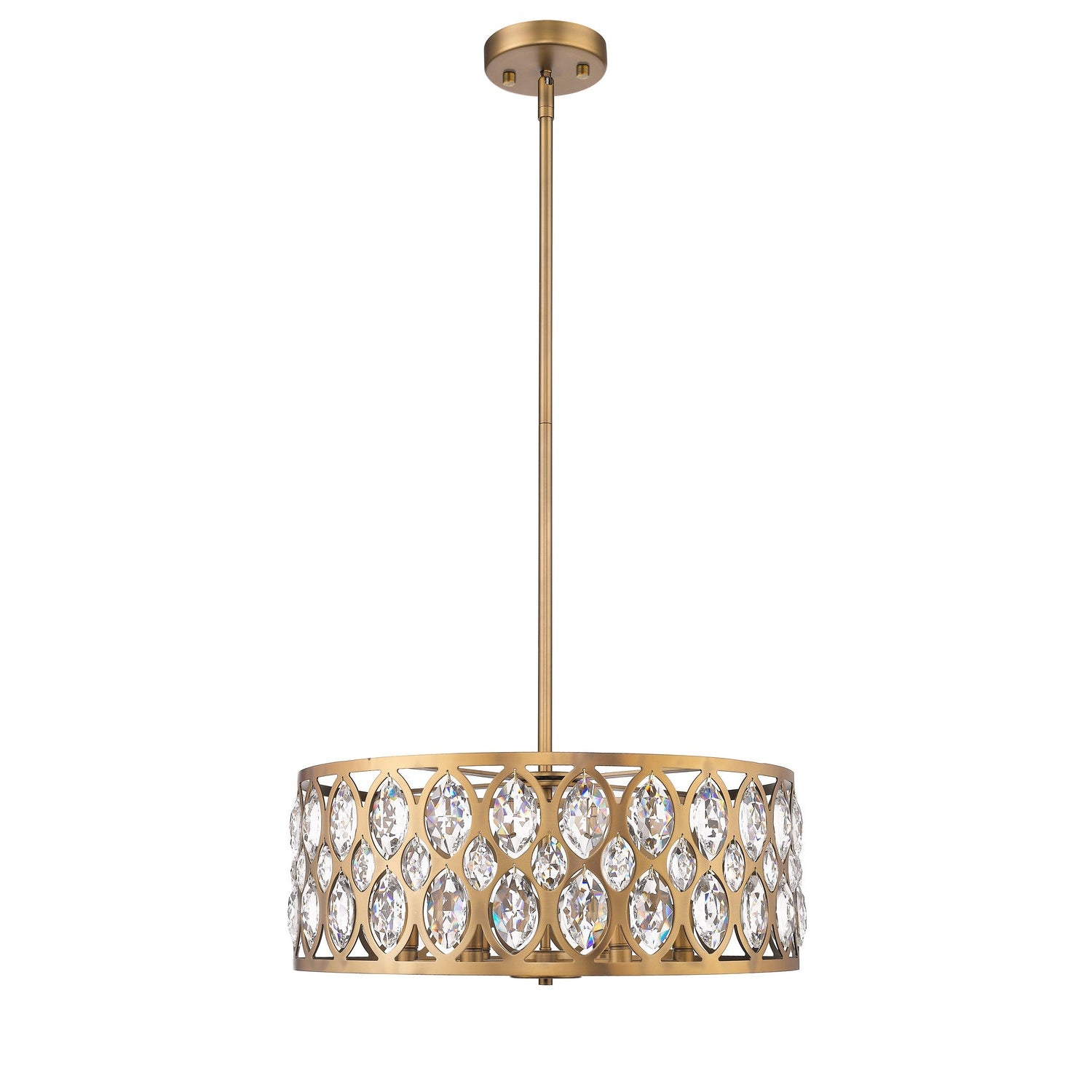 Z-Lite - 6010-24HB - Six Light Chandelier - Dealey - Heirloom Brass