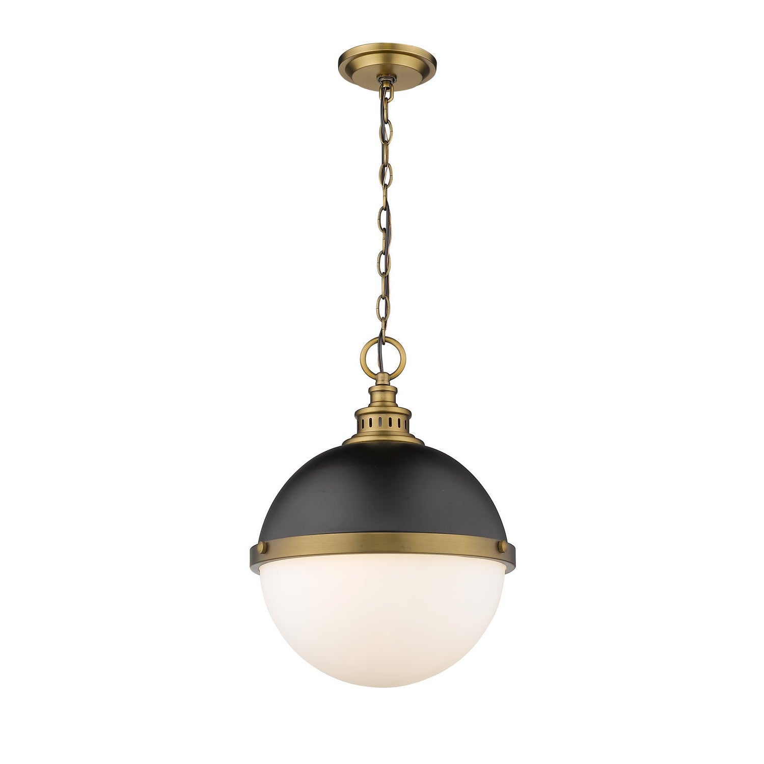 Z-Lite - 619P14-MB-FB - Two Light Pendant - Peyton - Matte Black + Factory Bronze