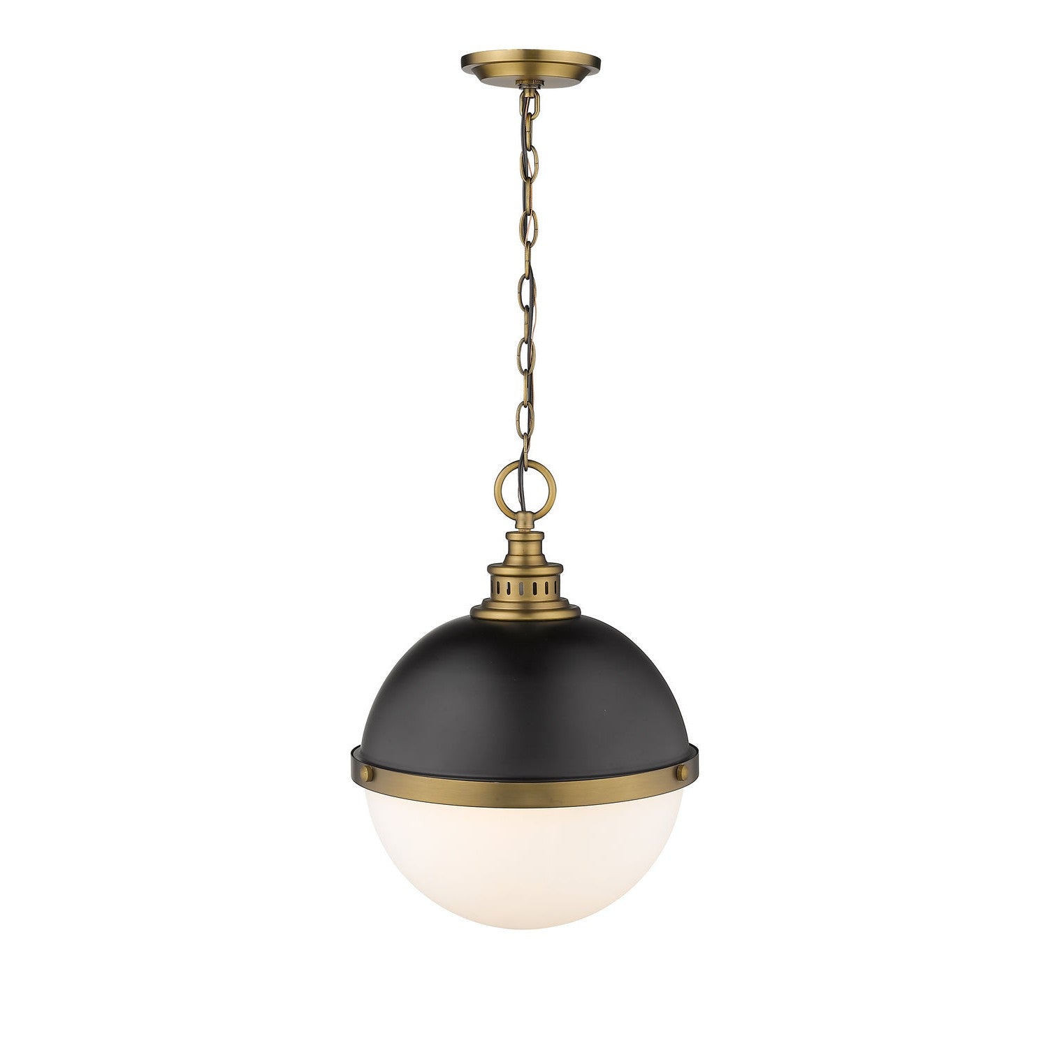 Z-Lite - 619P14-MB-FB - Two Light Pendant - Peyton - Matte Black + Factory Bronze