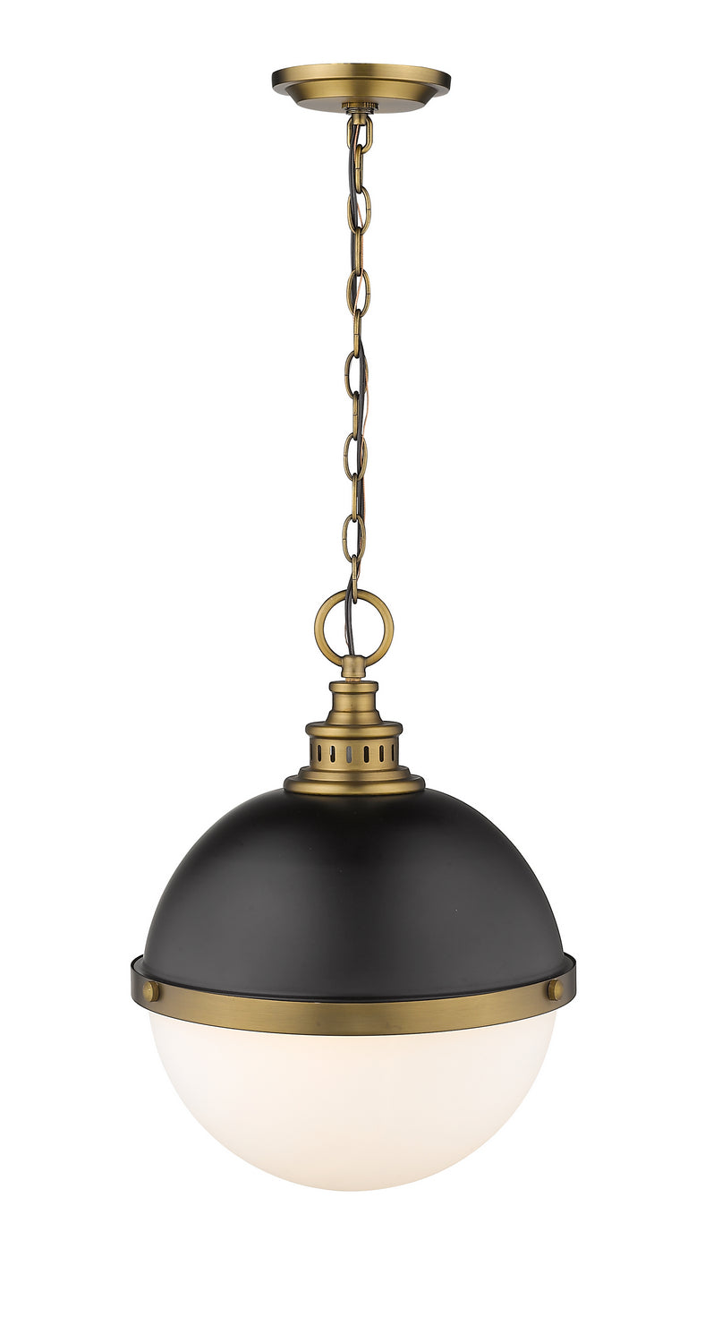 Z-Lite - 619P14-MB-FB - Two Light Pendant - Peyton - Matte Black + Factory Bronze