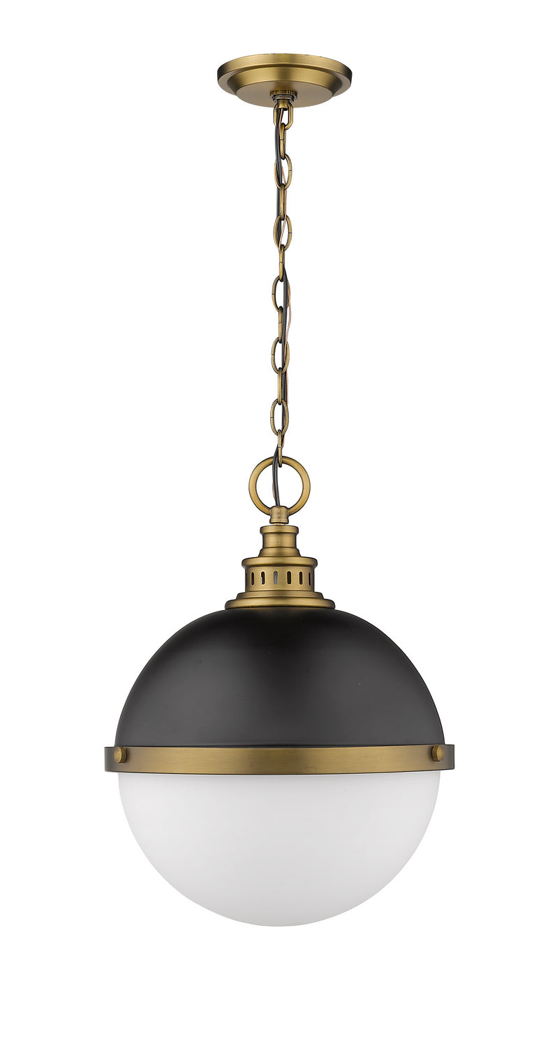 Z-Lite - 619P14-MB-FB - Two Light Pendant - Peyton - Matte Black + Factory Bronze